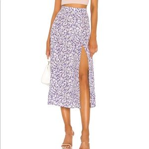 Revolve RESA High Waisted Mid Length Skirt